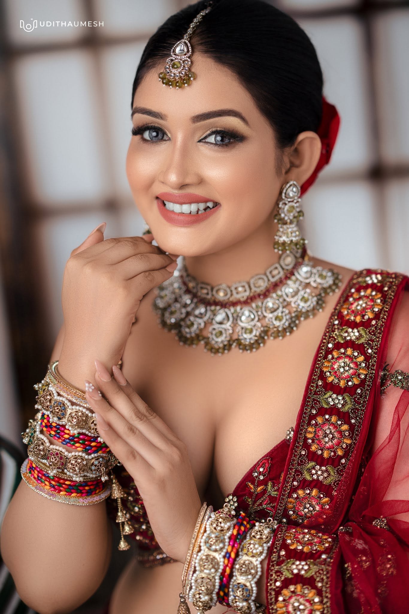 A bride styled at Salon Srimanthini